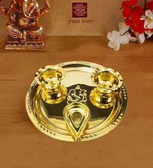 Ganesha Brass Aarti Thali