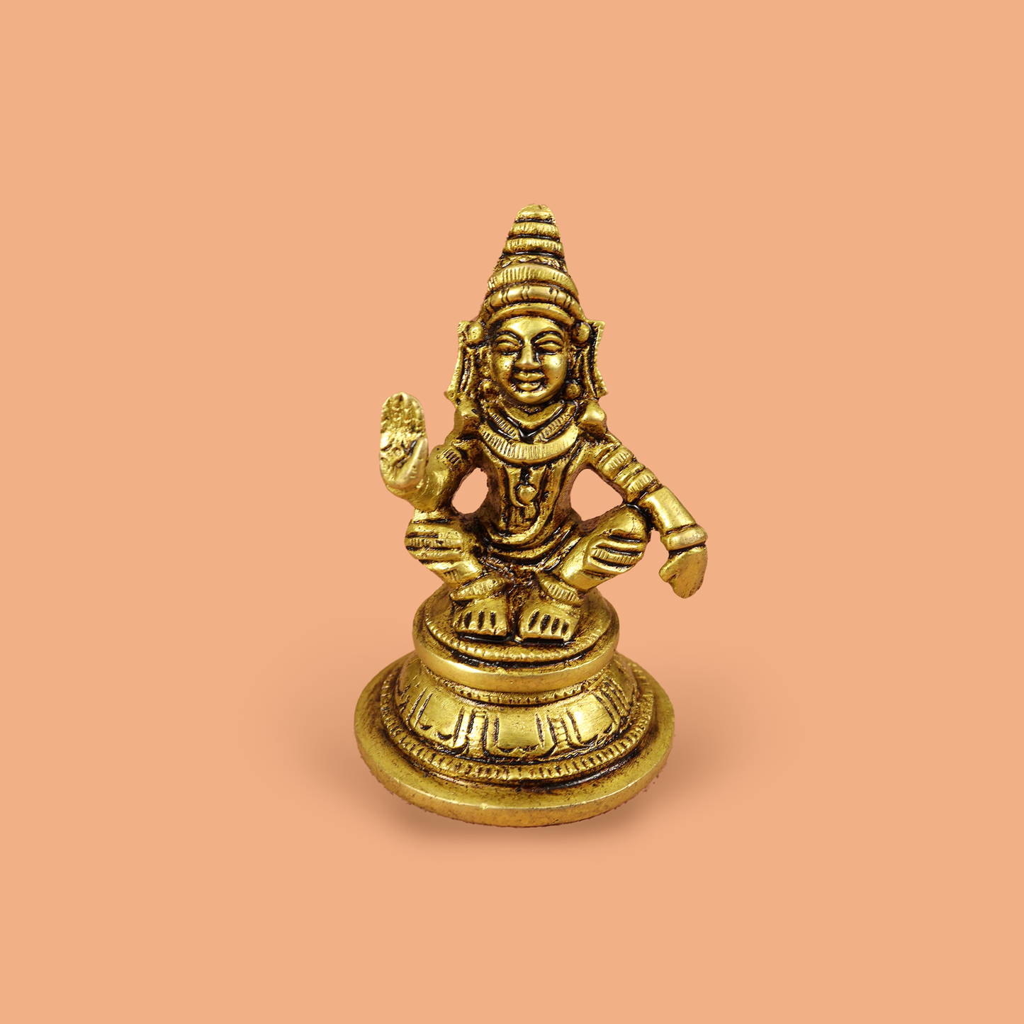 अय्यप्पन पीतल की मूर्ति मंदिर सजावट