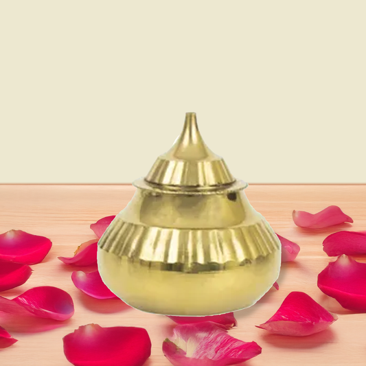नारियल कुमकुम पीतल बॉक्स