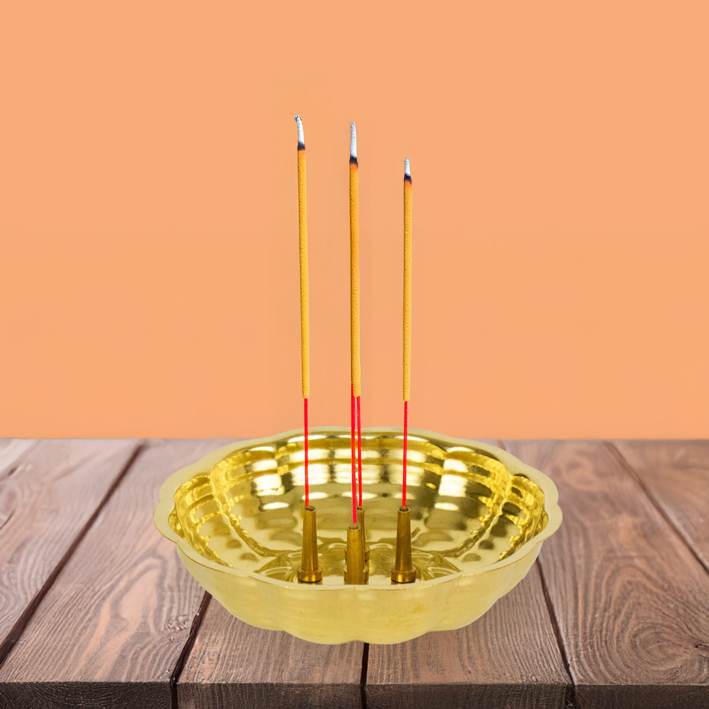 Brass Zigzag Agarbatti Stand