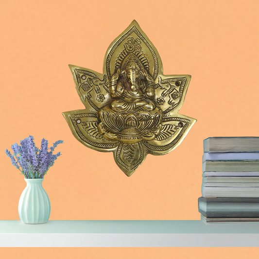 Brass Wall Hanging Ganesha -18cm