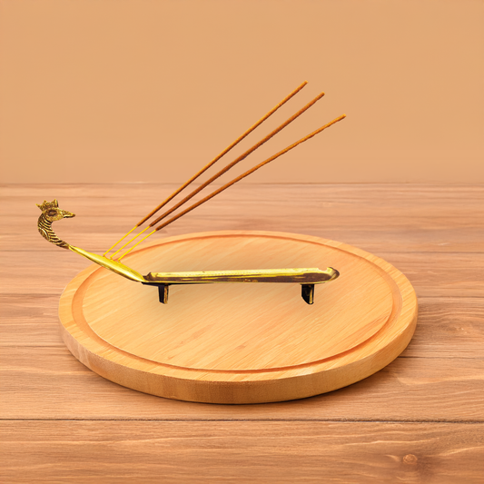 पीतल अगरबत्ती स्टैंड मोर