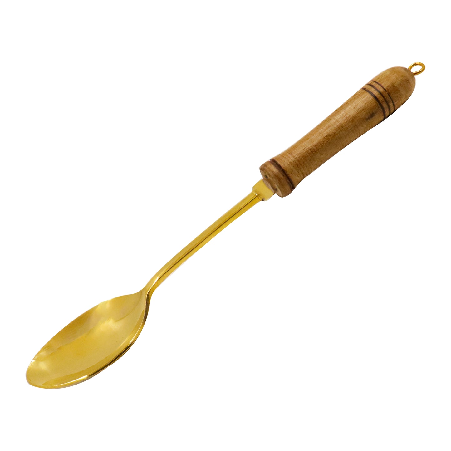 Brass Cooking Ladle With Wooden Handle