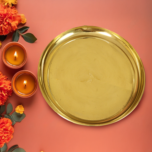 Handcrafted Brass Plain Thali