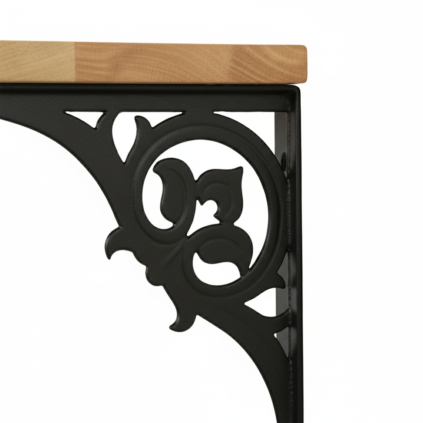 Wooden Pooja Shelf - Single Floral (Lakdi Puja Shelf Phool Design)