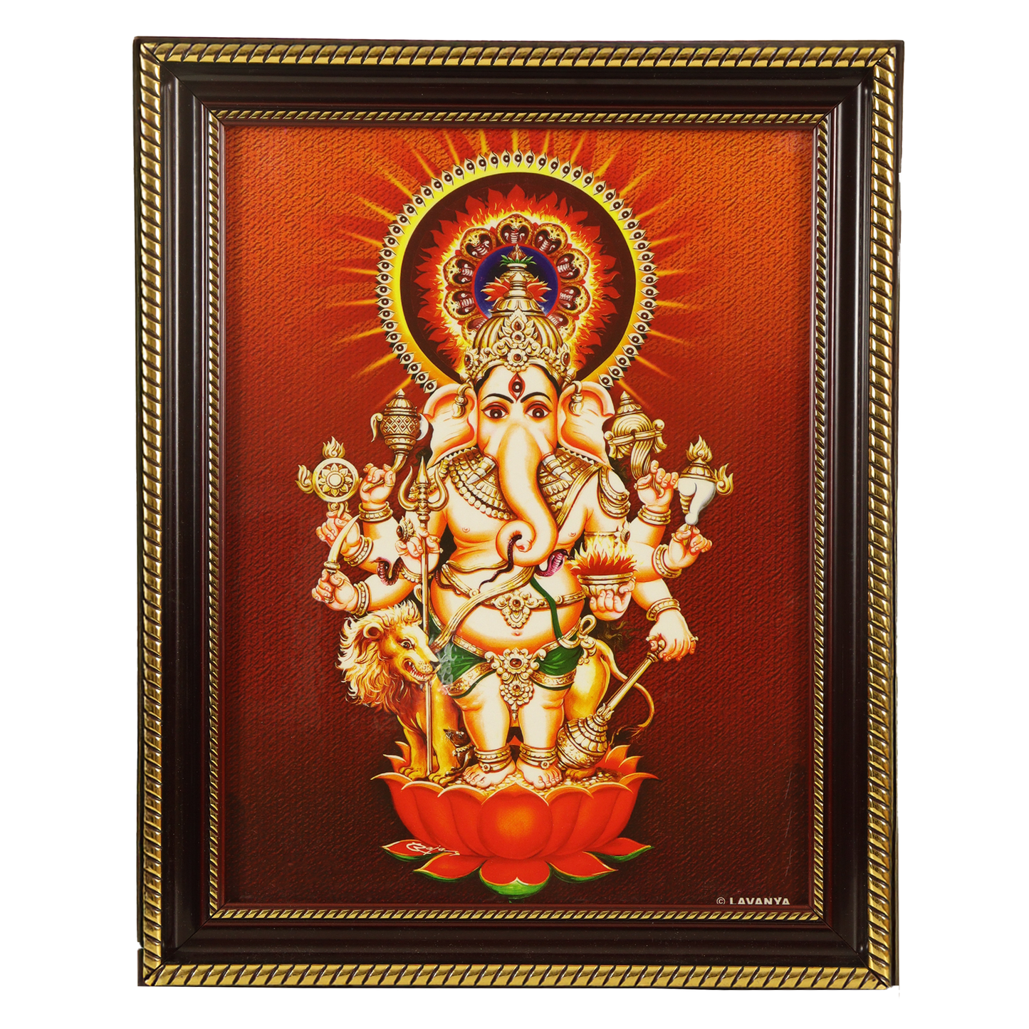 Plastic Gold God photo frame kan Dristi vinayagar