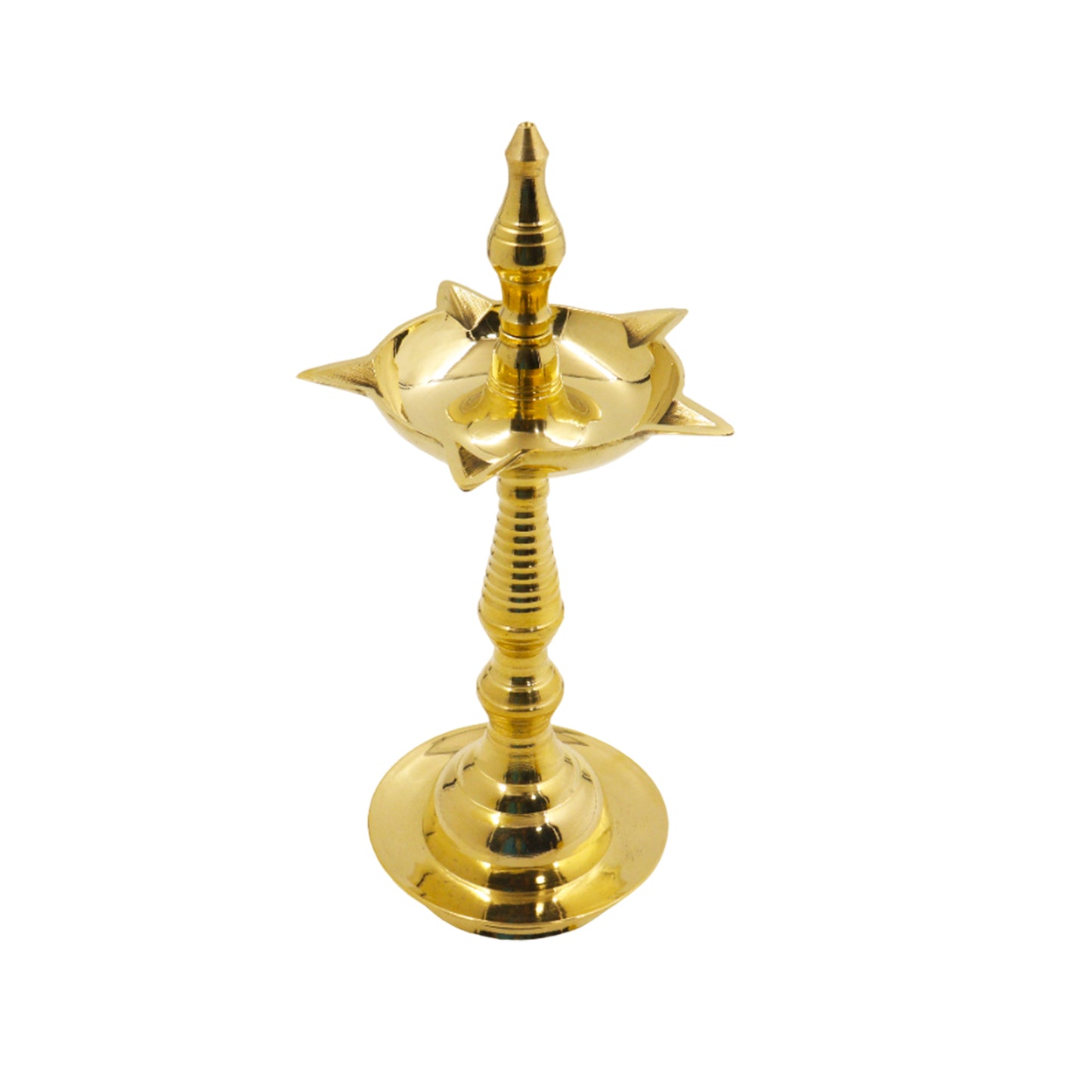 Brass Kerala Fancy Diya Size-9 (Pital Kerala Sundar Deepak)