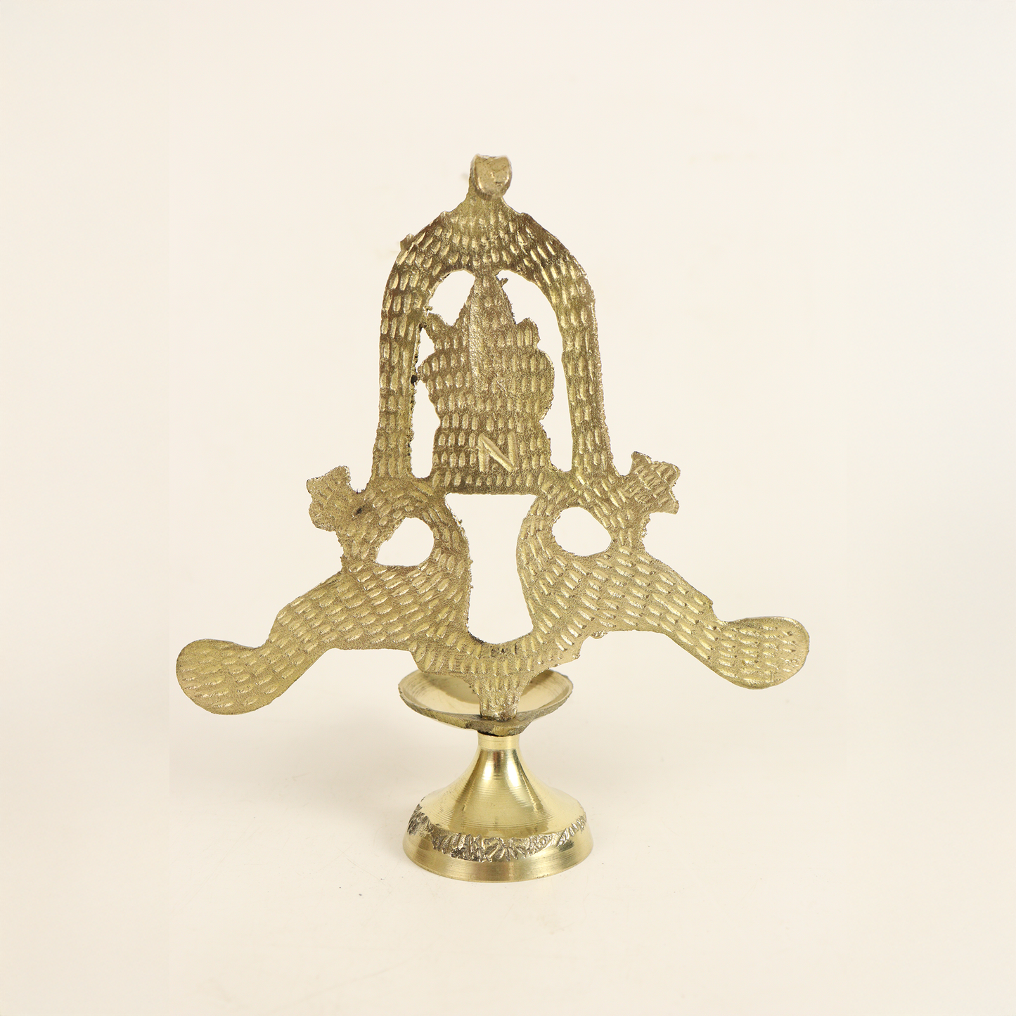 Brass Peacock Ganesh Diya (L.W More) (Pital Mor Vinayak Deepak)