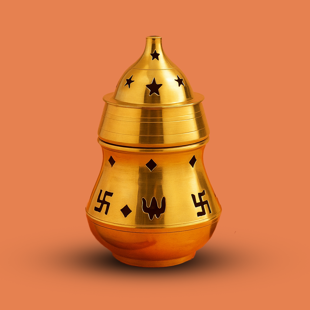 Brass Karpoor Lamp Size-2 (Pital Kapoor Deepak / Camphor Lamp)