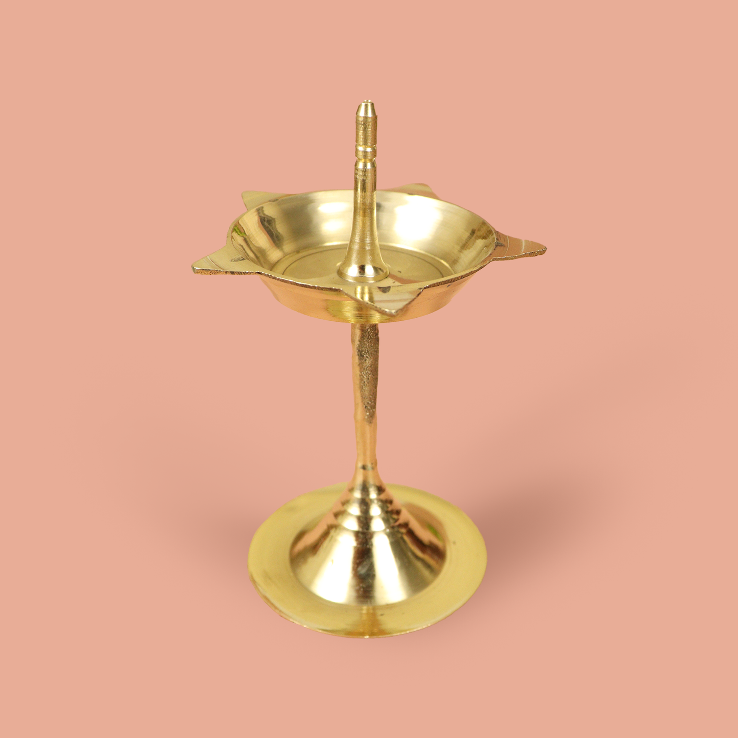 Flat Brass Temple Diya