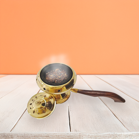 पीतल धूप स्टैंड हैंडल के साथ