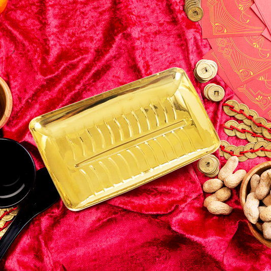 पीतल आयताकार थम्बुलम प्लेट