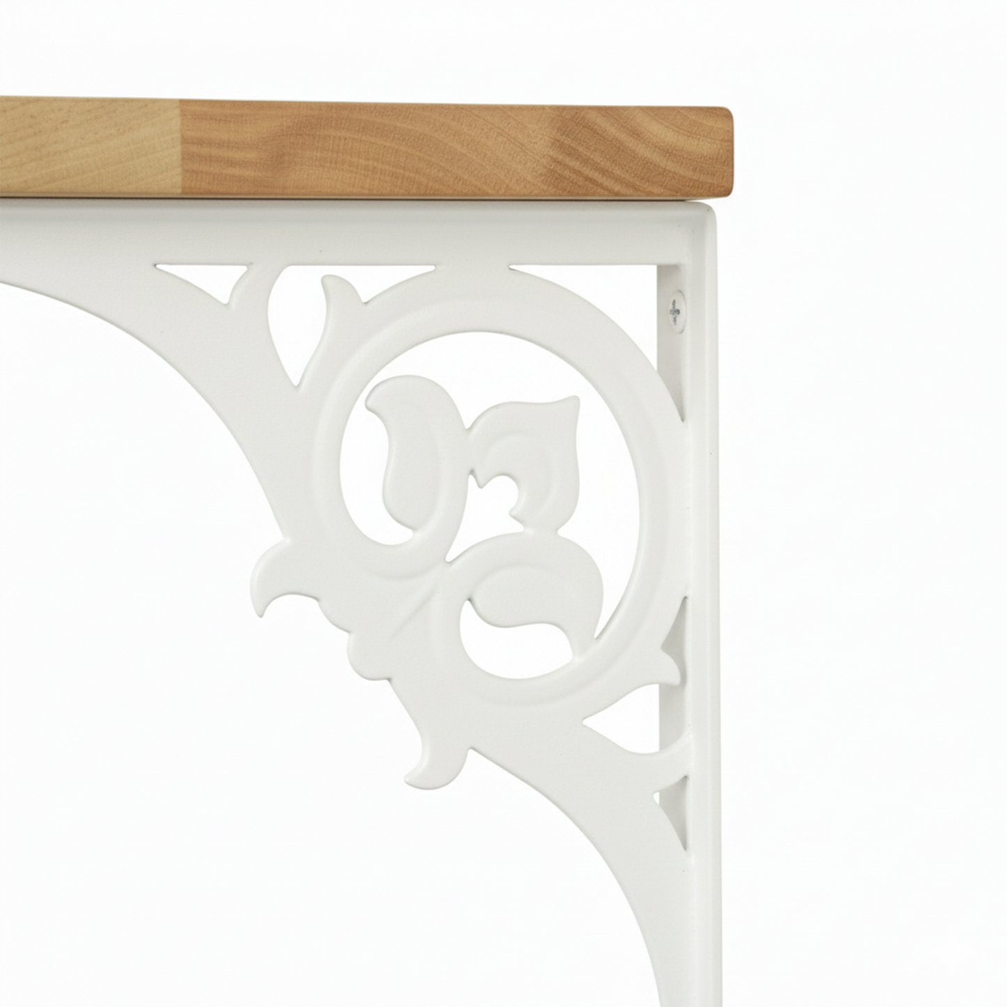 Wooden Pooja Shelf - Single Floral (Lakdi Puja Shelf Phool Design)