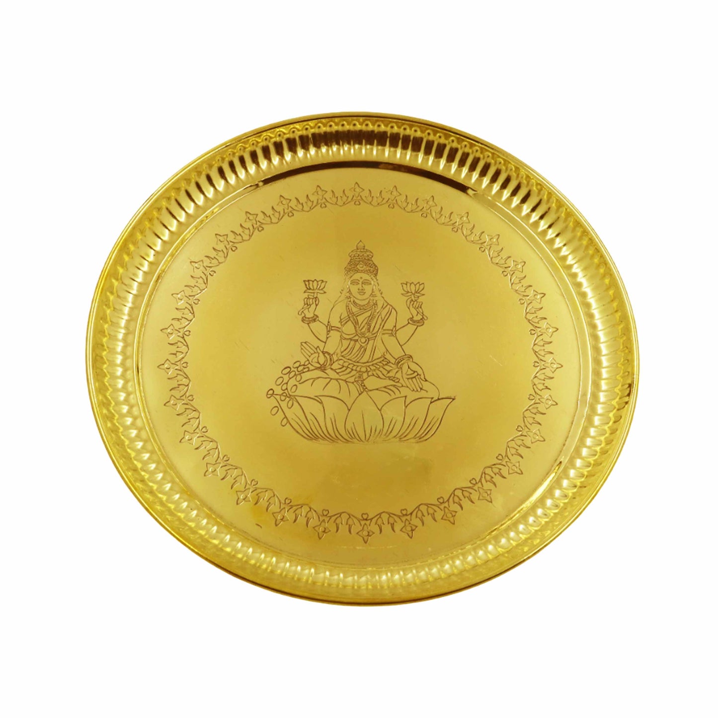Brass Lakshmi Itching Thali (Pital Devi Nakashi Thali)