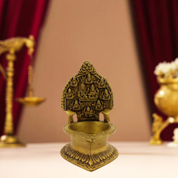 Antique Gajalakshmi Diya (Pital Prachin Gaj Laxmi Deepak)