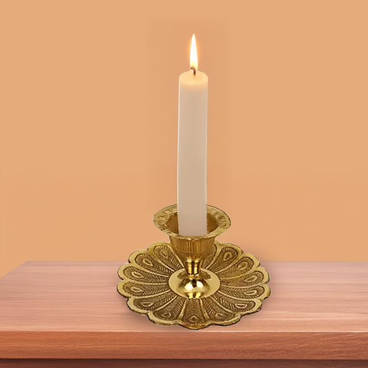 पीतल मोर मोमबत्ती धारक 2pcs