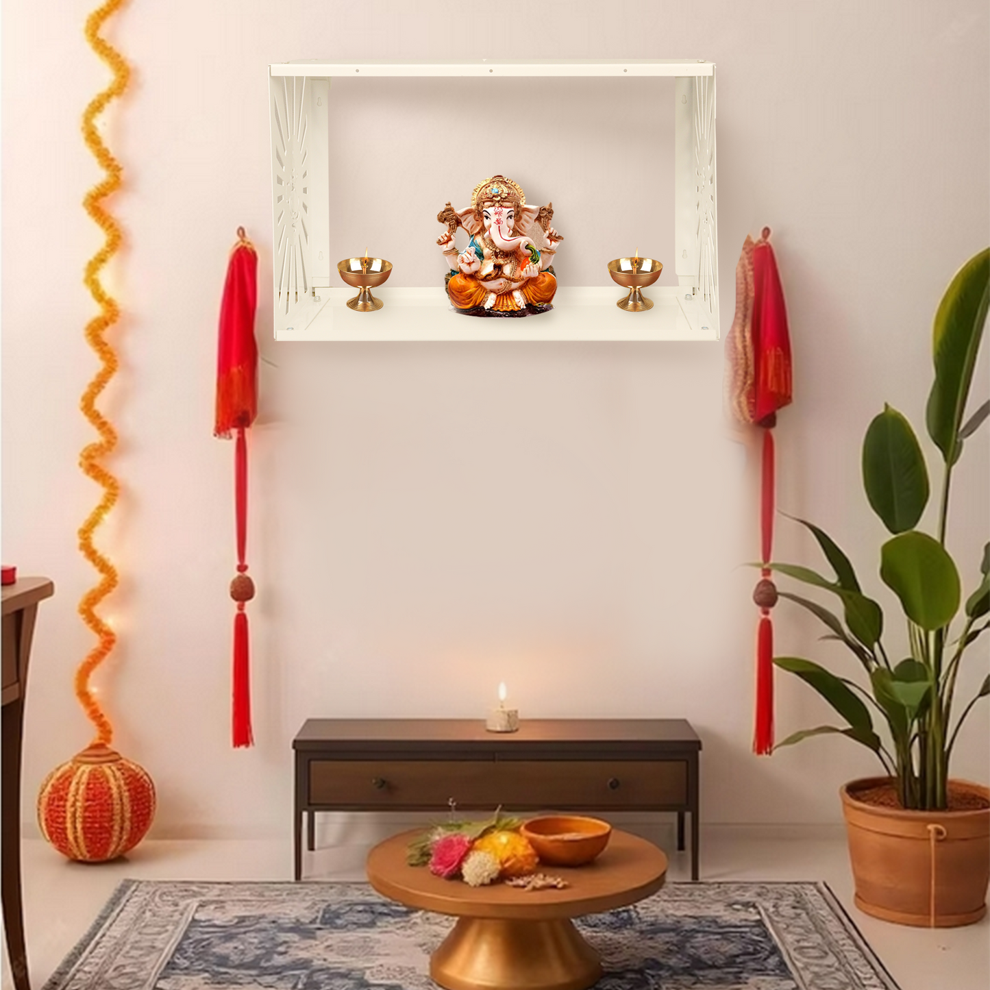 Traditional Metal Pooja Home Temple