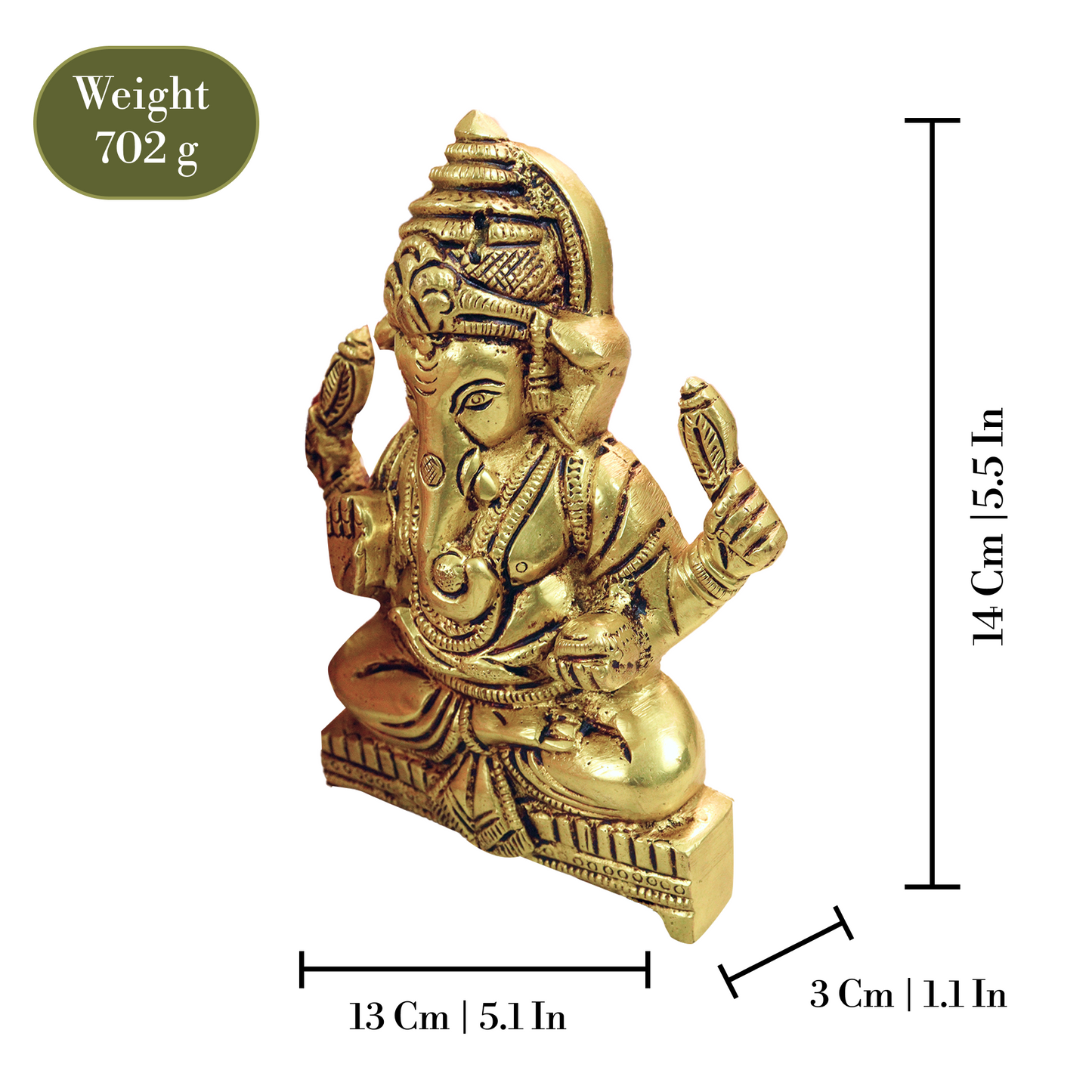 Brass Ganesh Wall Hanging