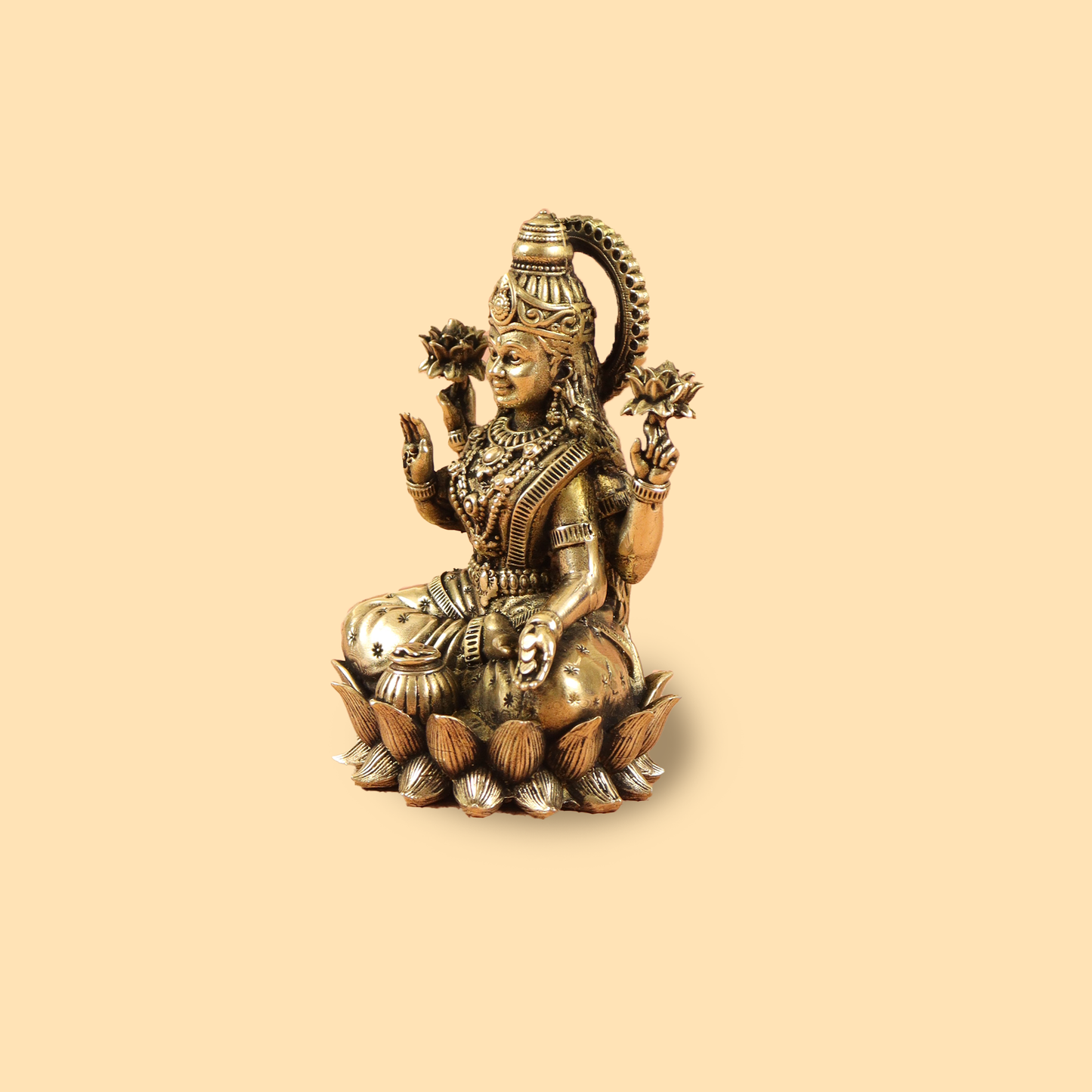 Super Fine Brass Lakshmi Idol