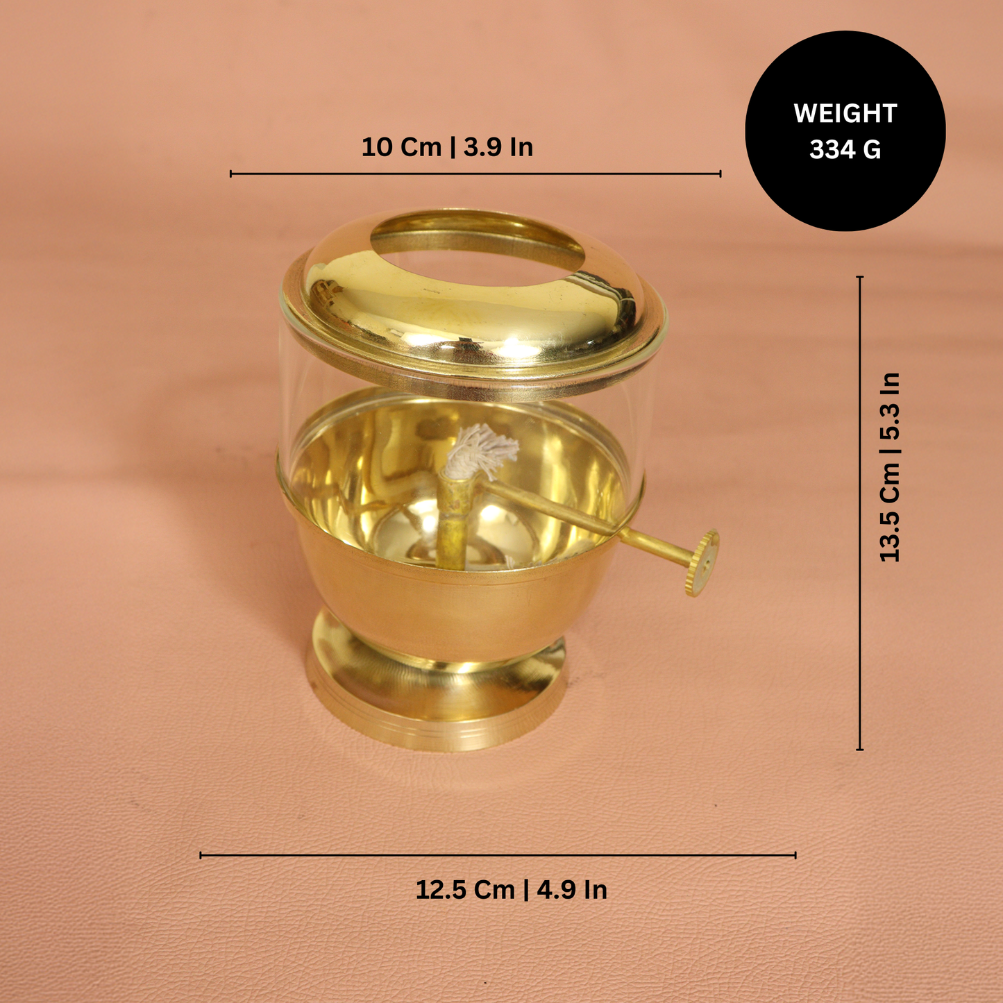 Brass Akhand Jyothi Size 5 (Pital Akhand Jyoti Deepak)