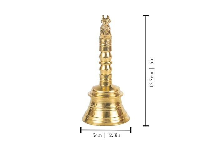 गोल्डन प्रीमियम पीतल नंदी घंटी