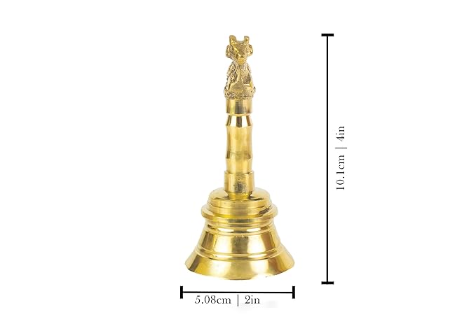 गोल्डन प्रीमियम पीतल नंदी घंटी