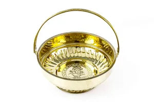 Brass Flower Basket For Worship- Ganesh