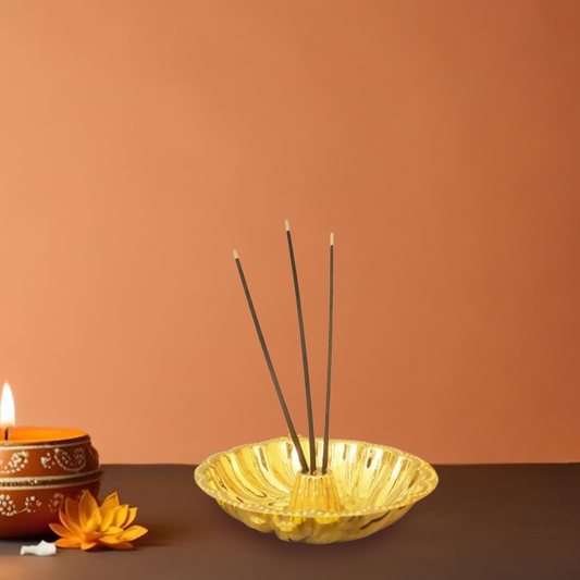 Brass Lotus Pipe Agarbathi