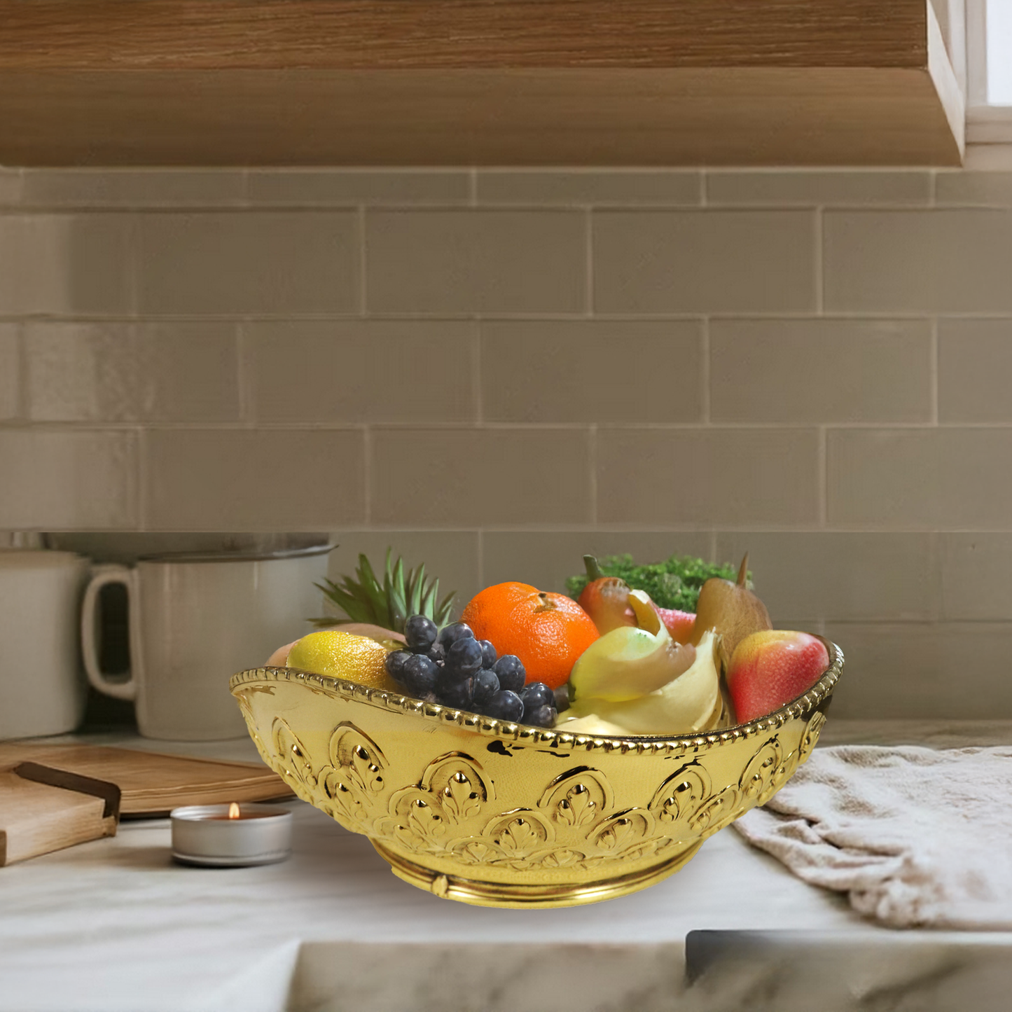 Brass Deep Bowl Fancy (Pital Deepak Katori Sundar)