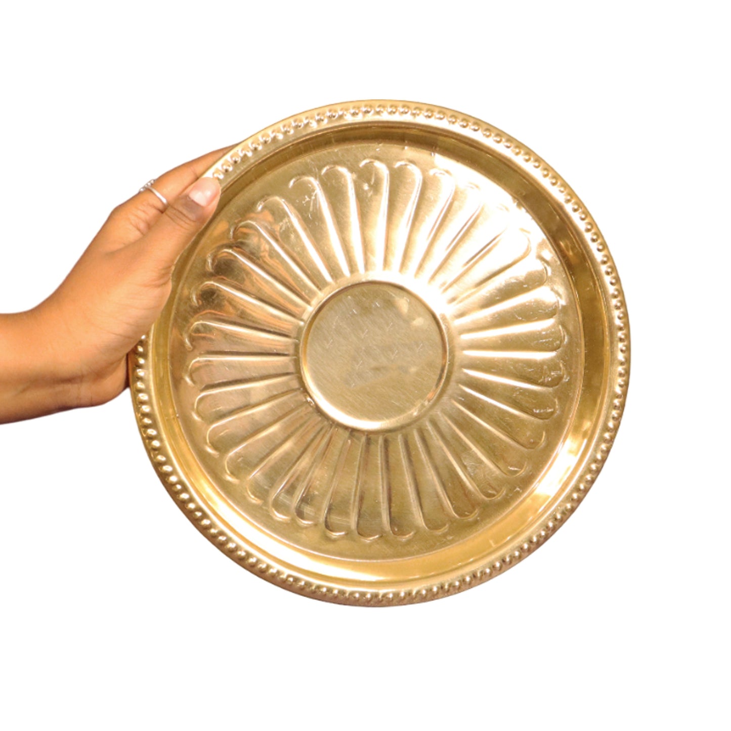 Brass Kumcha Thali (Pital Traditional Design Plate)