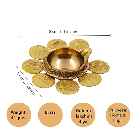8 Coin Kuber Diya (Pital Aath Sikka Dhanpati Deepak)
