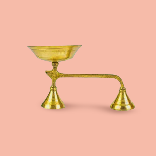 गोल्डन प्रीमियम पीतल कपूर धूप स्टैंड