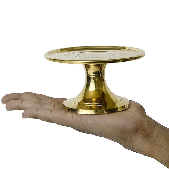 प्रीमियम पीतल गोल मूर्ति स्टैंड