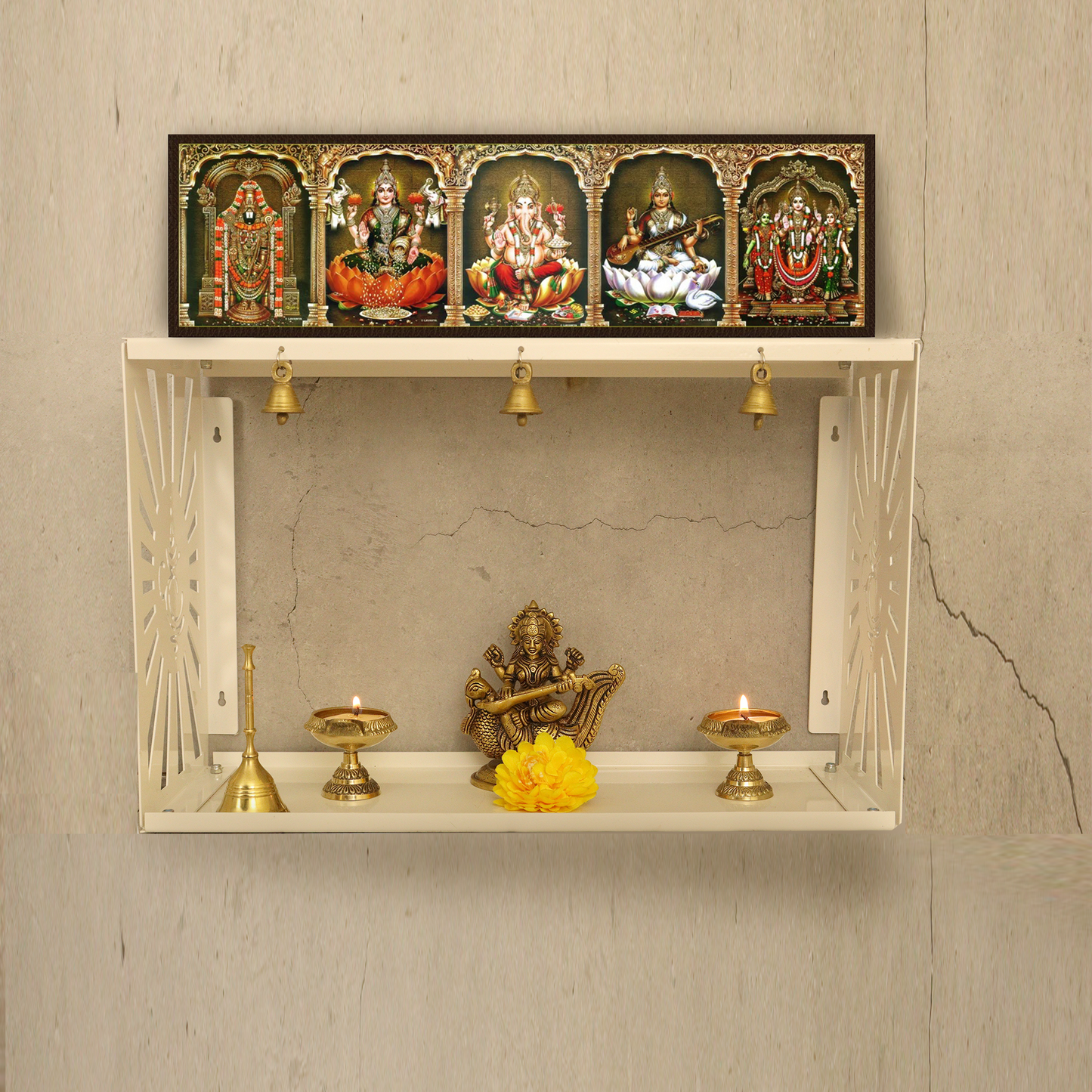 Traditional Metal Pooja Home Temple