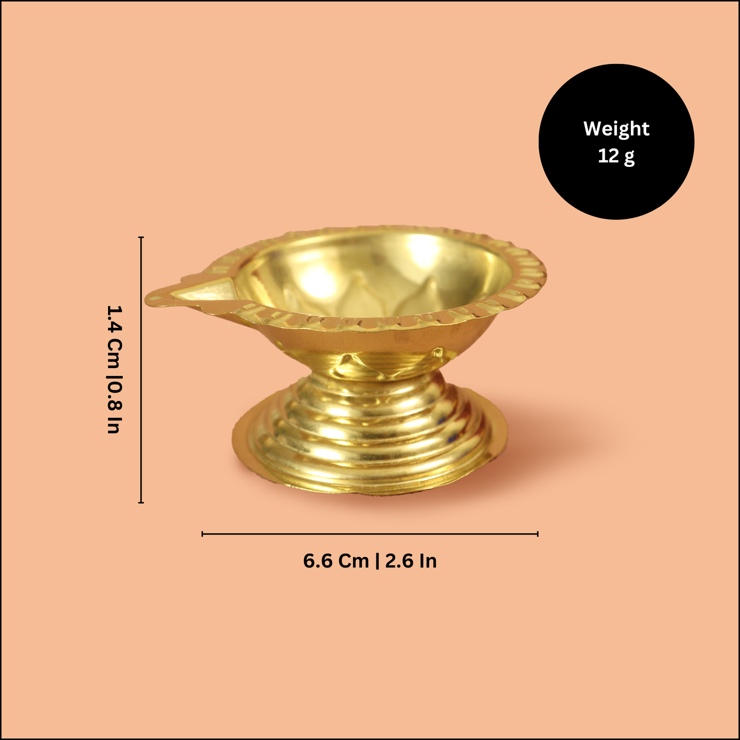 Brass Diya-Kamakshi Deepam Size-1