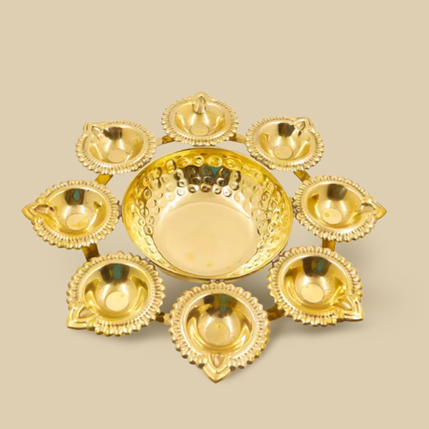Brass Hammered Design Urli Diya