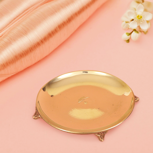 Golden Brass Plain GJ Chowki