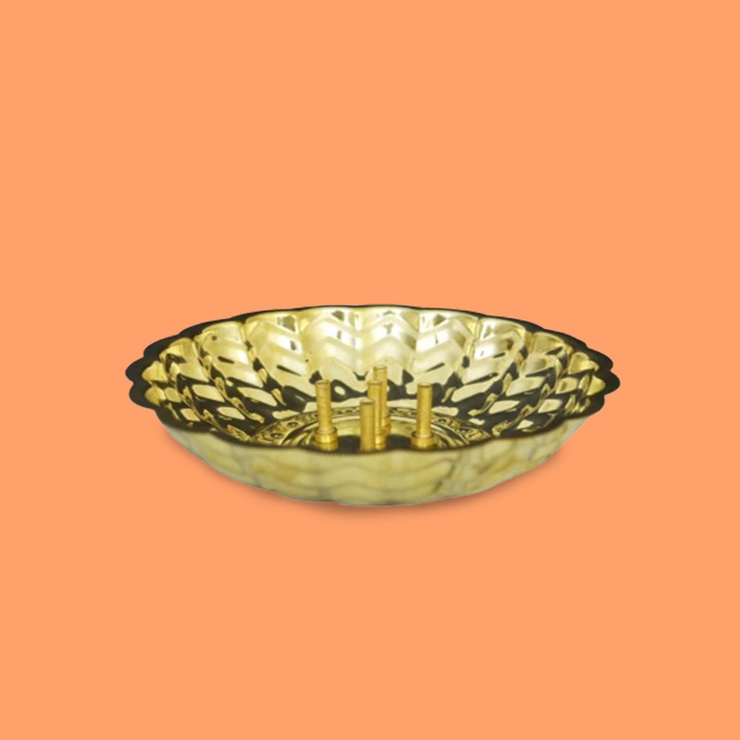 Brass ZigZag Agarbatti Large