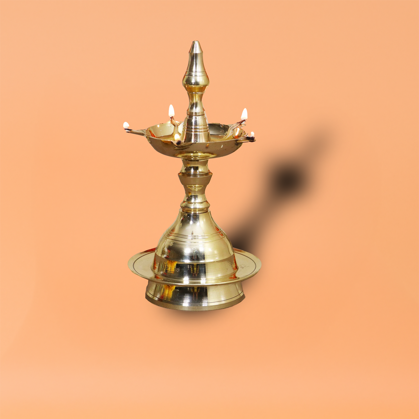 Brass Kerala Fancy Pillar Diya (Pital Kerala Sundar Stambh Deepak)