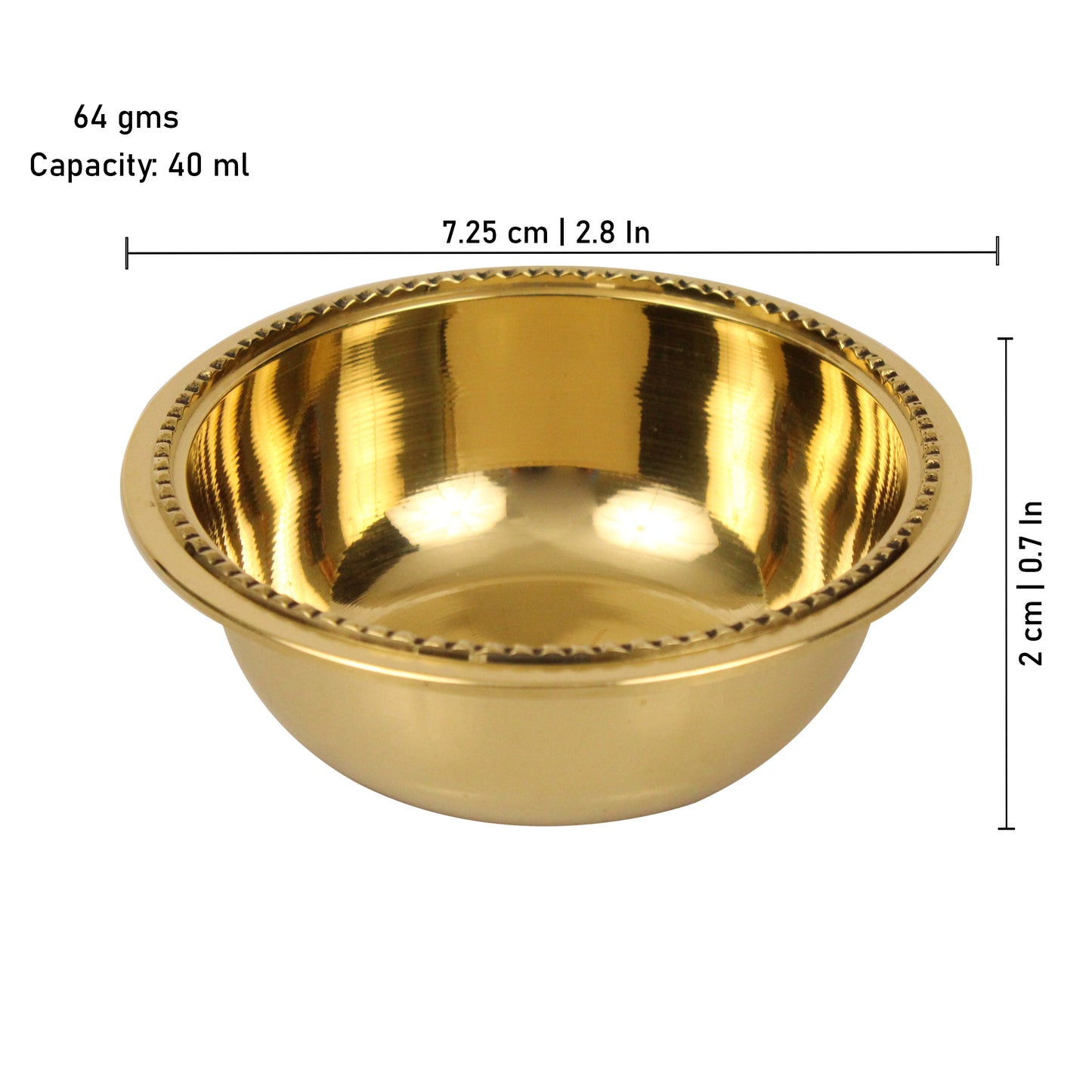Brass Dotted Bowl For Pooja