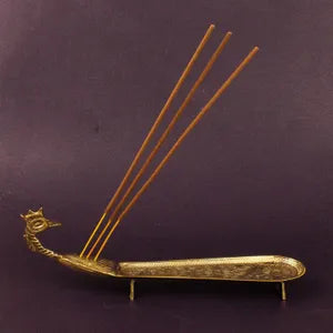 Brass Agarbatti Stand Peacock