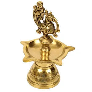 Annam Five Face Brass Diya