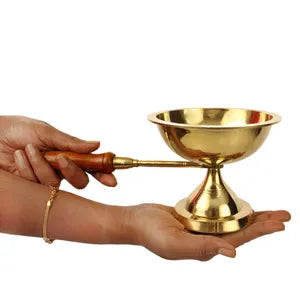 कर्पूर गुलाब आरती बर्नर-बड़ा