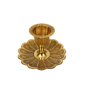 Brass Candle Holder- Peacock Design