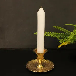 Brass Candle Holder- Peacock Design