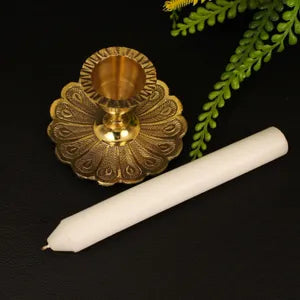 Brass Candle Holder- Peacock Design