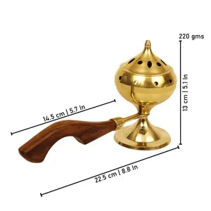 Brass Dhoop Stand With Handle