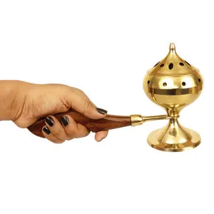 Brass Dhoop Stand With Handle