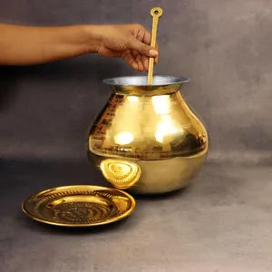 Heavy Weight Brass Pongal Pot Set