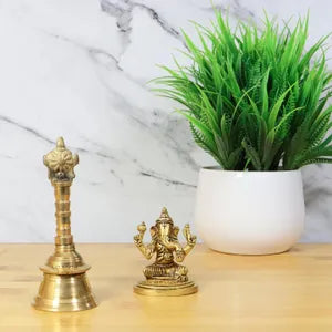 गोल्डन प्रीमियम प्लेटेड गणेश प्रतिमा